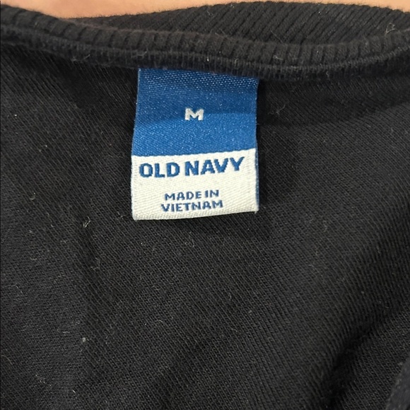 Old Navy Black One Shoulder Tie Ribbed Midi Dress with Side Slit and Shelf Bra - Picture 7 of 7